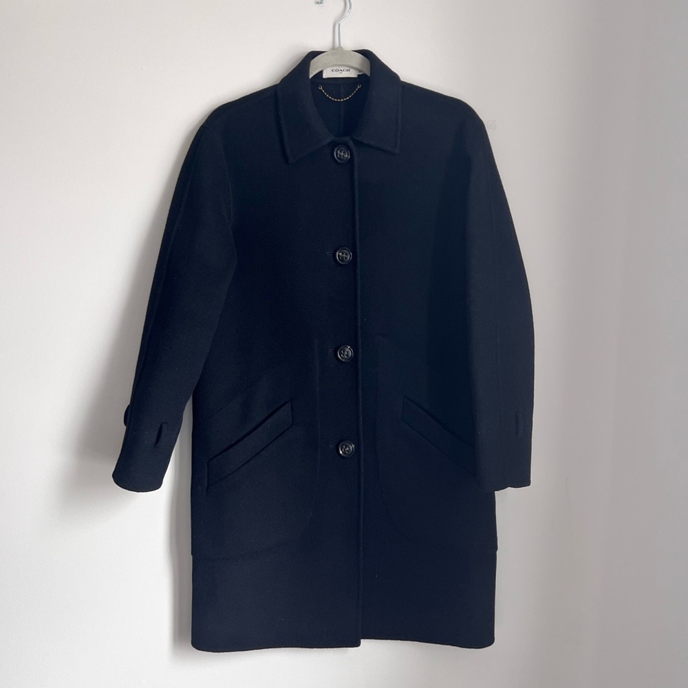 RARE Coach 1941 Prototype Wool Coat - Style 38463 Sample  Blk Size 2 | Oversized